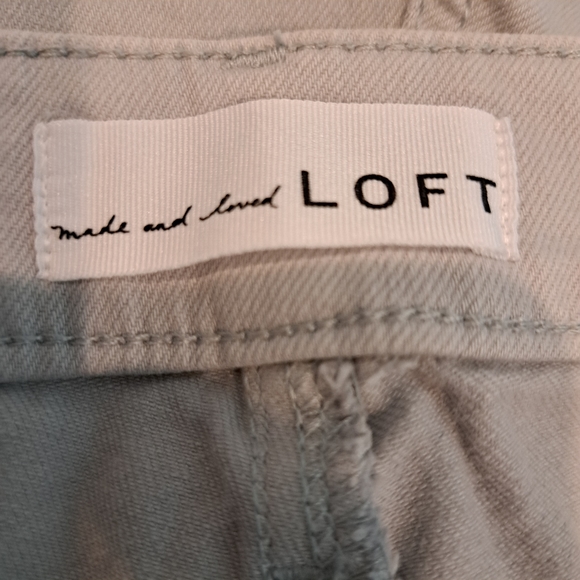 LOFT High Waist Skinny Crop Tie Dyed Ankle Gray Jeans - Picture 6 of 9